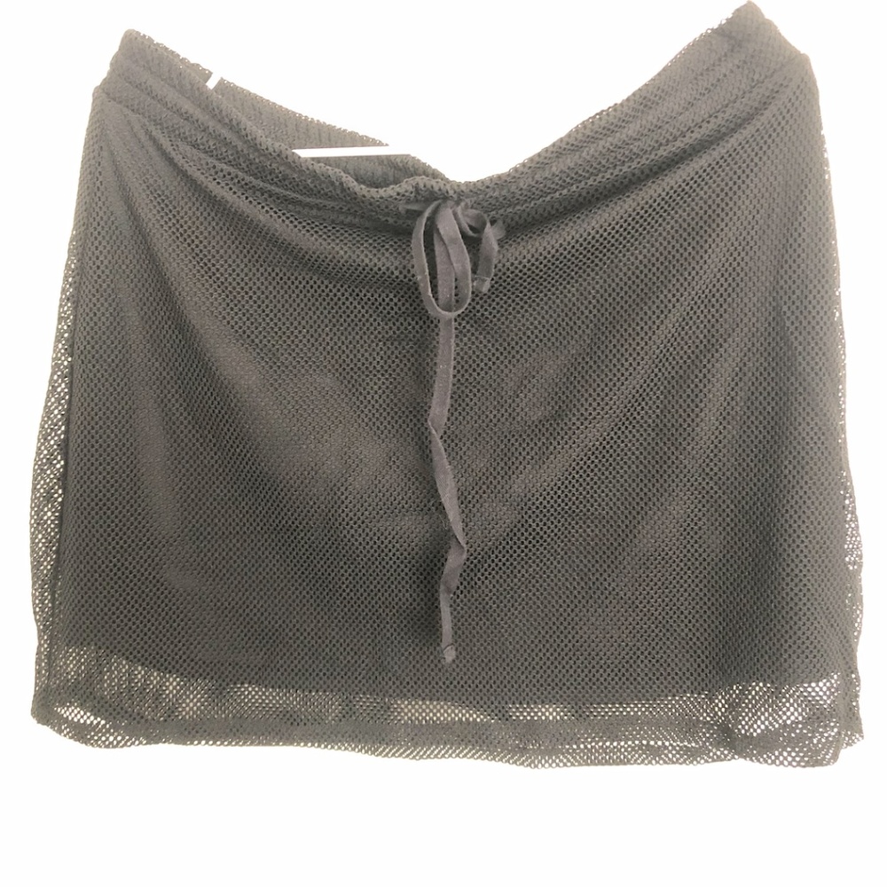 Mesh Black Skirt with Black Built-in slip skirt